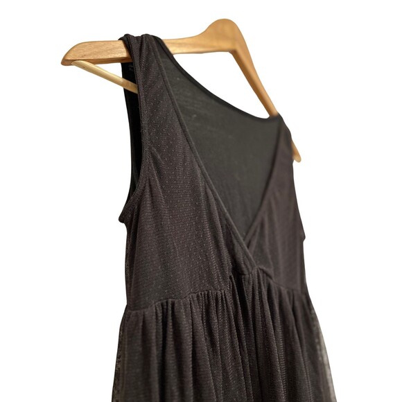 D-Signed Disney Black Mesh Metallic Heart Sleeveless Stretch Children's Dress XL - Picture 4 of 14